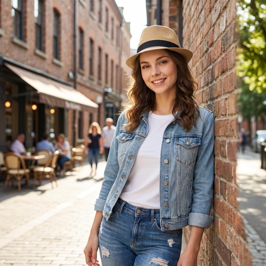 Straw Fedora Hat for Women and Men, Short Brim Trilby Hat, Cuban Style
