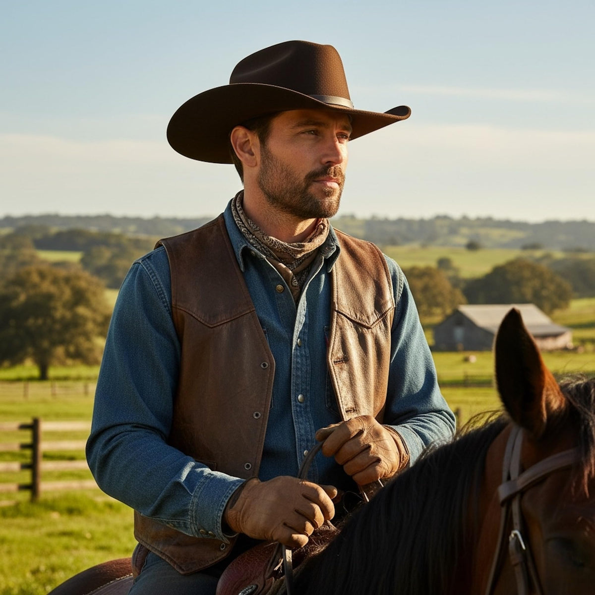 Maixora Western Cowboy Hat Men Women 3 Interchangeable Bands Wide Brim Felt Cattleman Cowboy Cowgirl Fedora Sheriff Costume