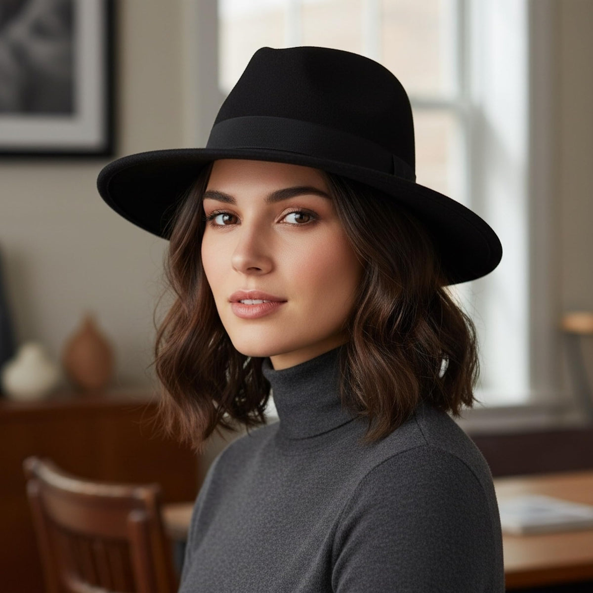 Felt Fedora Hat for Men Women, Vintage 1920s Gangster Style, Dress Hat
