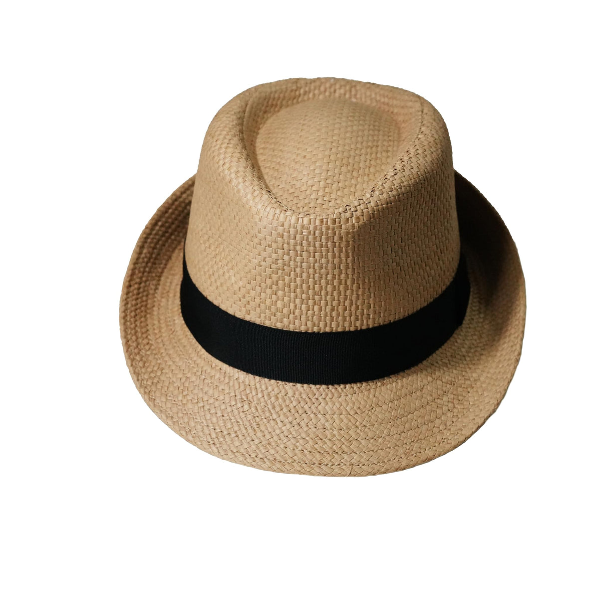 Straw Fedora Hat for Women and Men, Short Brim Trilby Hat, Cuban Style