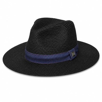 Straw Panama Hat for Men and Women, Adjustable Fedora Sun Hat for Summer