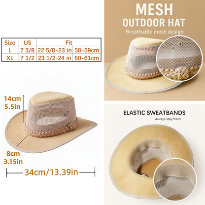 Mesh Safari Hat for Men, Aussie Hats, Outback Soaker Hats