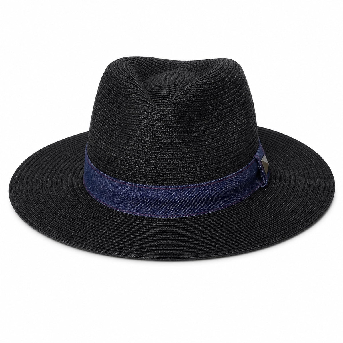 Straw Panama Hat for Men and Women, Adjustable Fedora Sun Hat for Summer