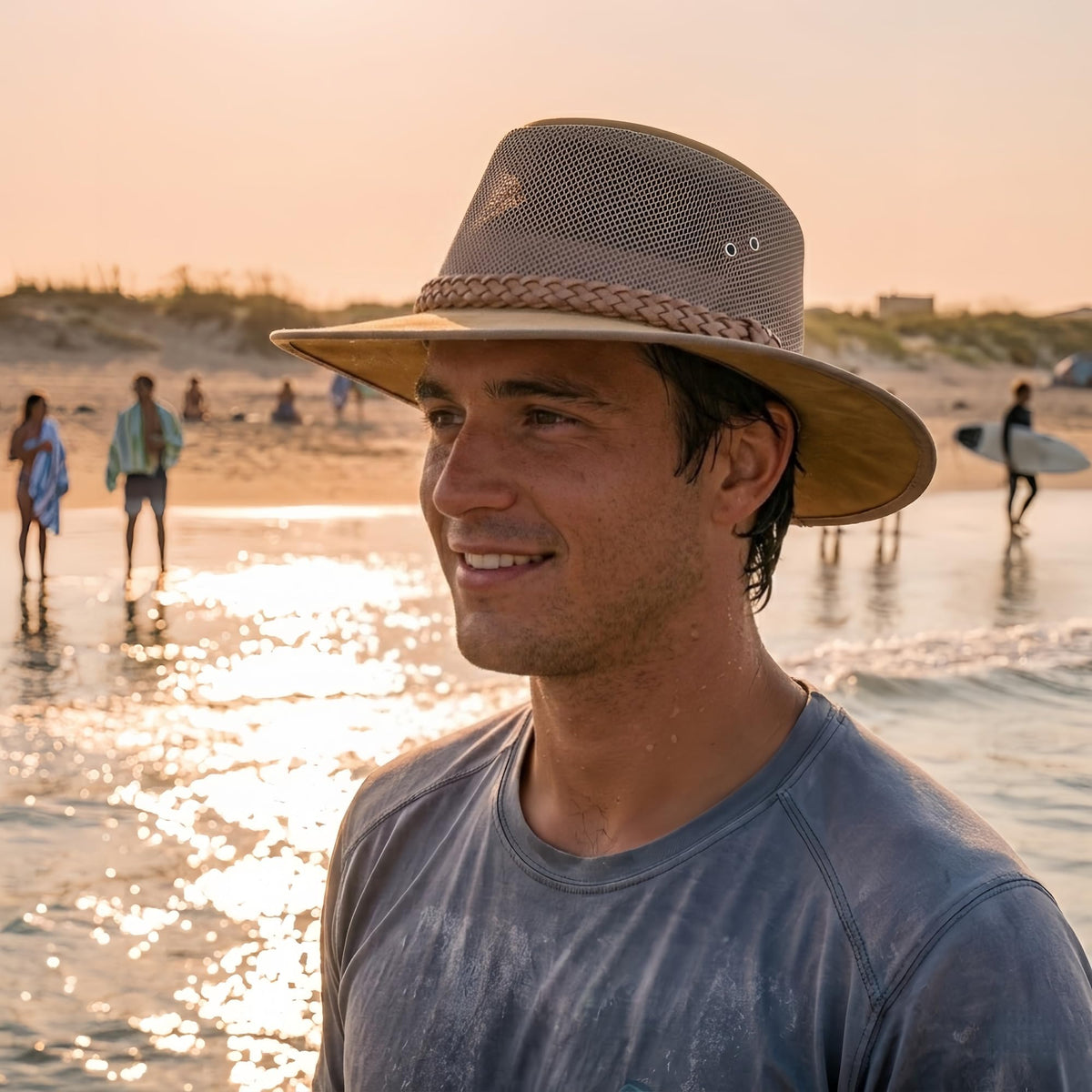 Mesh Safari Hat for Men, Aussie Hats, Outback Soaker Hats